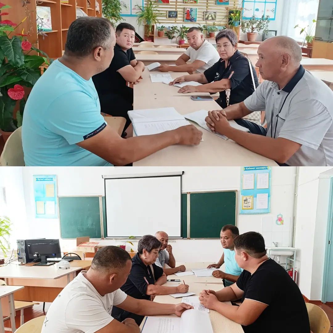 "Ж. Жақыпбаев атындағы орта мектебі" Education Department of Kerbulak districtнің  дене шынықтыру, АӘД, көркем еңбек және музыка пәндер бірлестігінде №1 әдістемелік отырысы өтті.